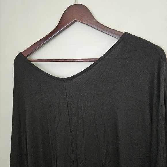 Yana K Dress 3/4 Lisa Long Sleeve Black Neutral Casual Oversized Loose Fit - Picture 6 of 11